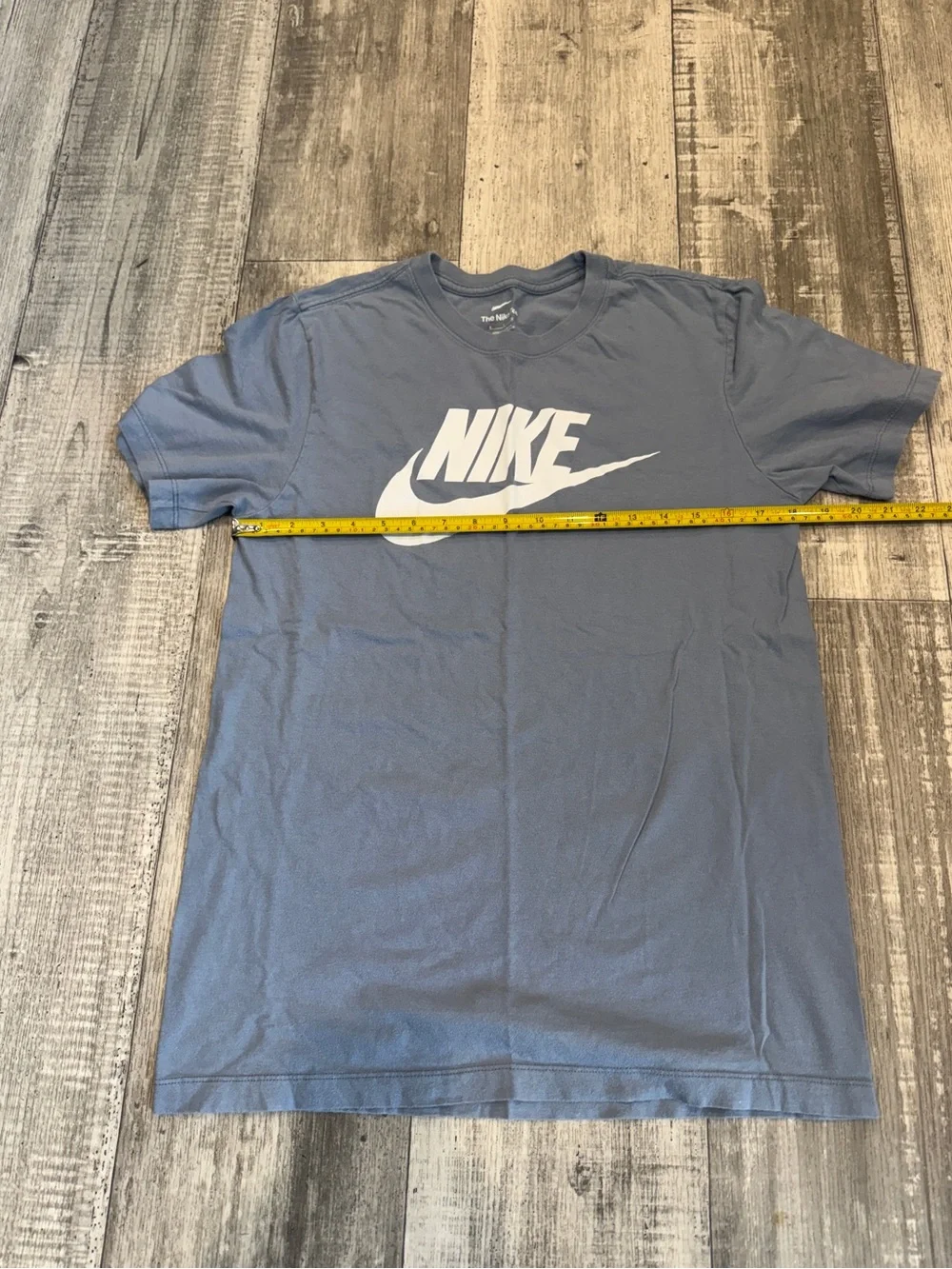 Nike Men's Slate Blue T-Shirt with White Swoosh Logo